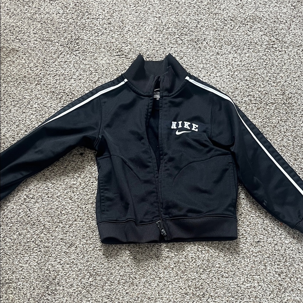 Toddler Nike Black and White Zip-Up Jacket